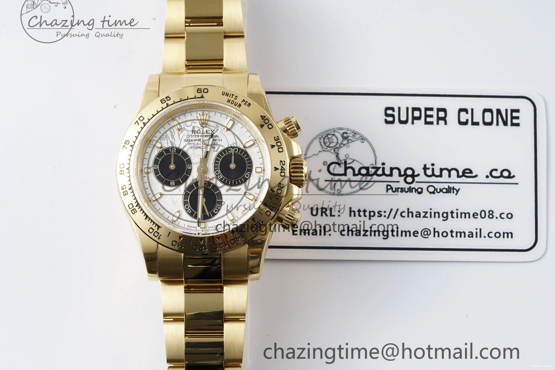 0130 Daytona 116508 QF 1:1 Best Edition Meteorite Dial on YG Bracelet SA4130 V FlexibleFit 1759